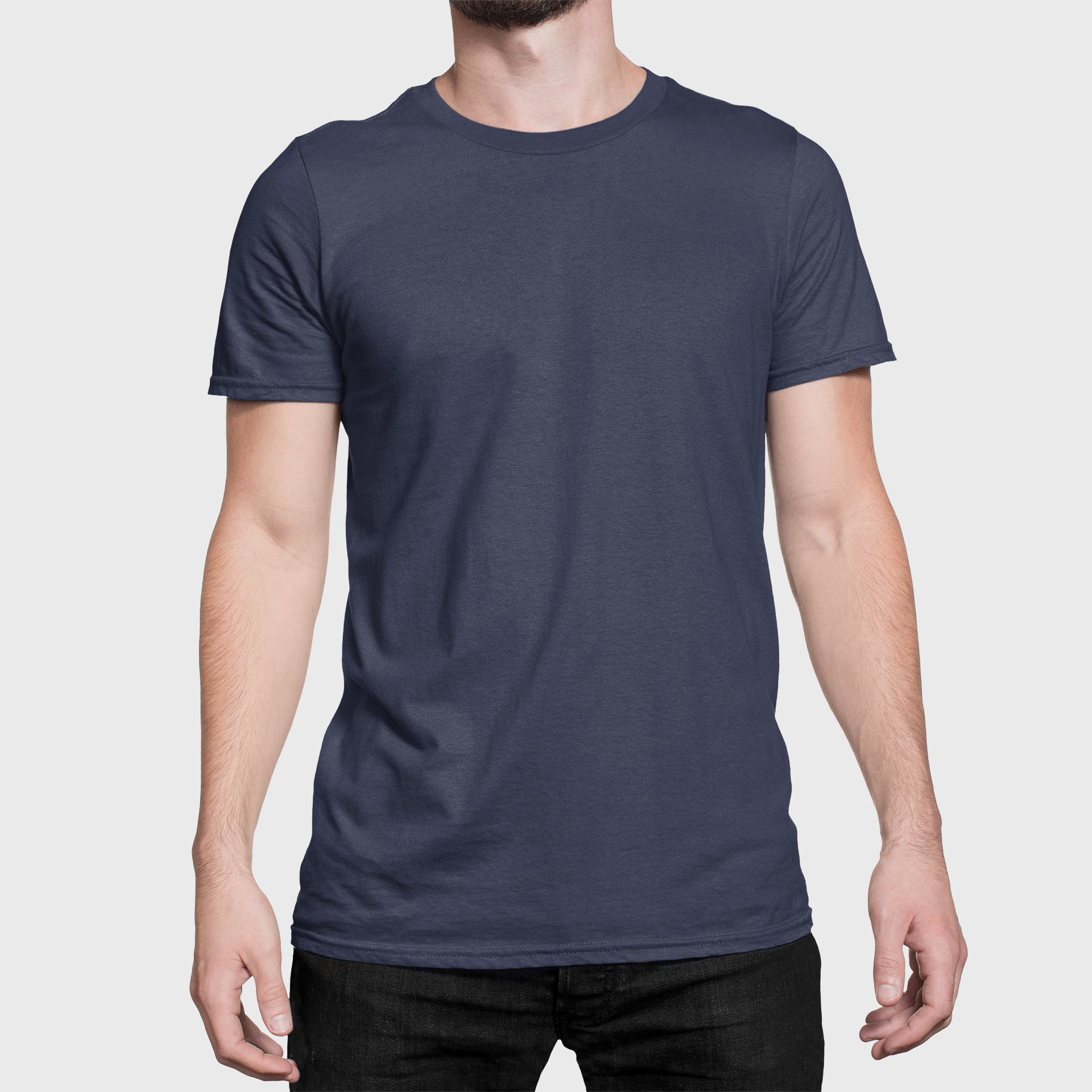 MEN'S T-SHIRT NAVY BLUE : SOLIDS