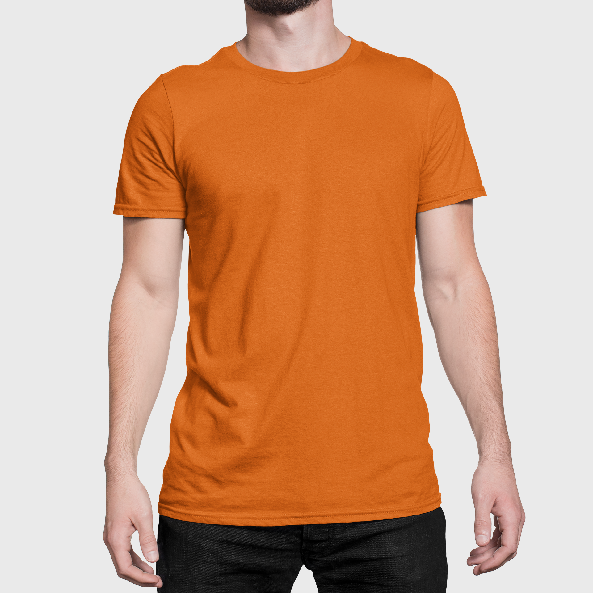 MEN'S T-SHIRT ORANGE: SOLIDS