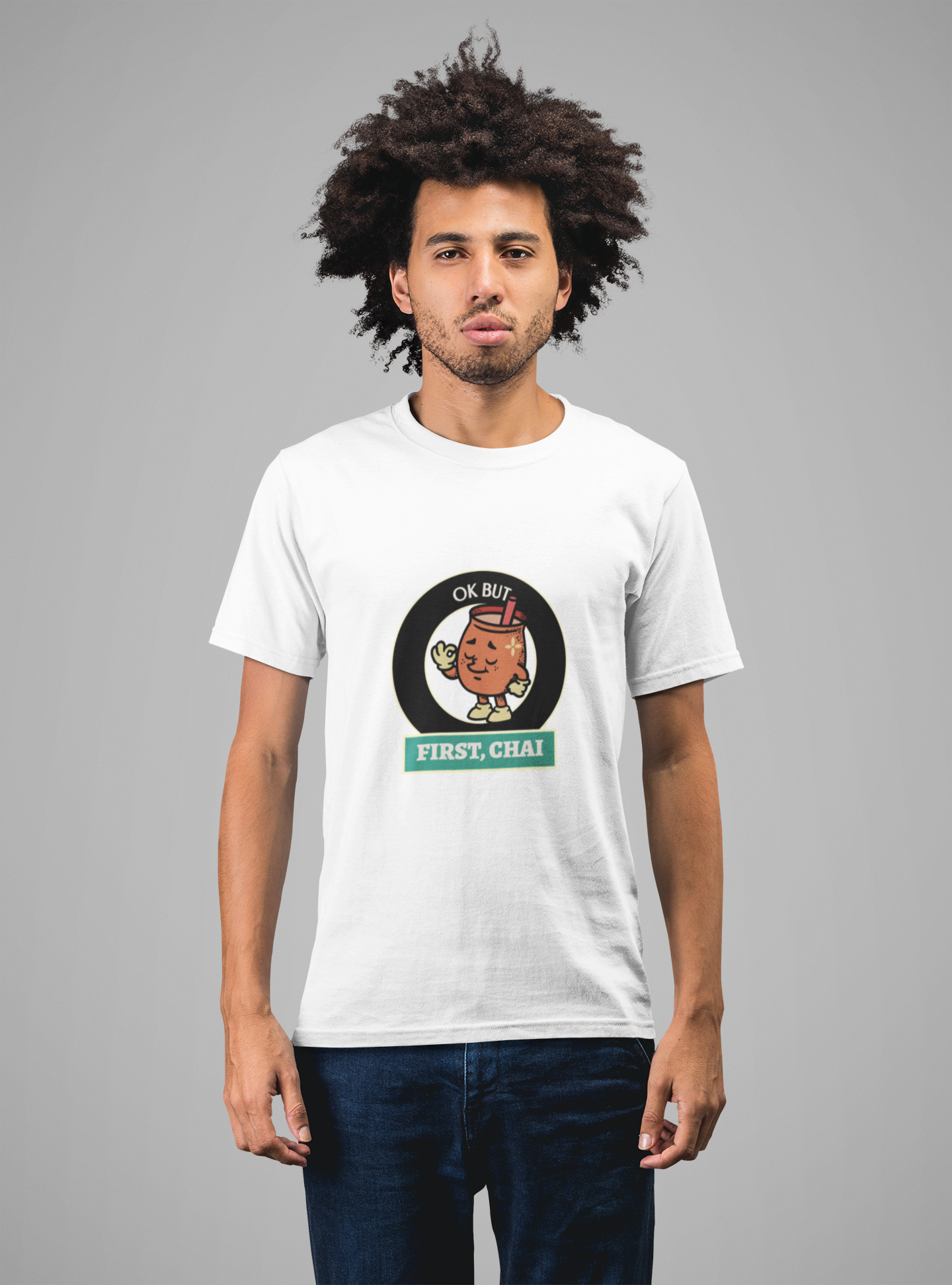 MEN'S T-SHIRT WHITE: FIRST CHAI
