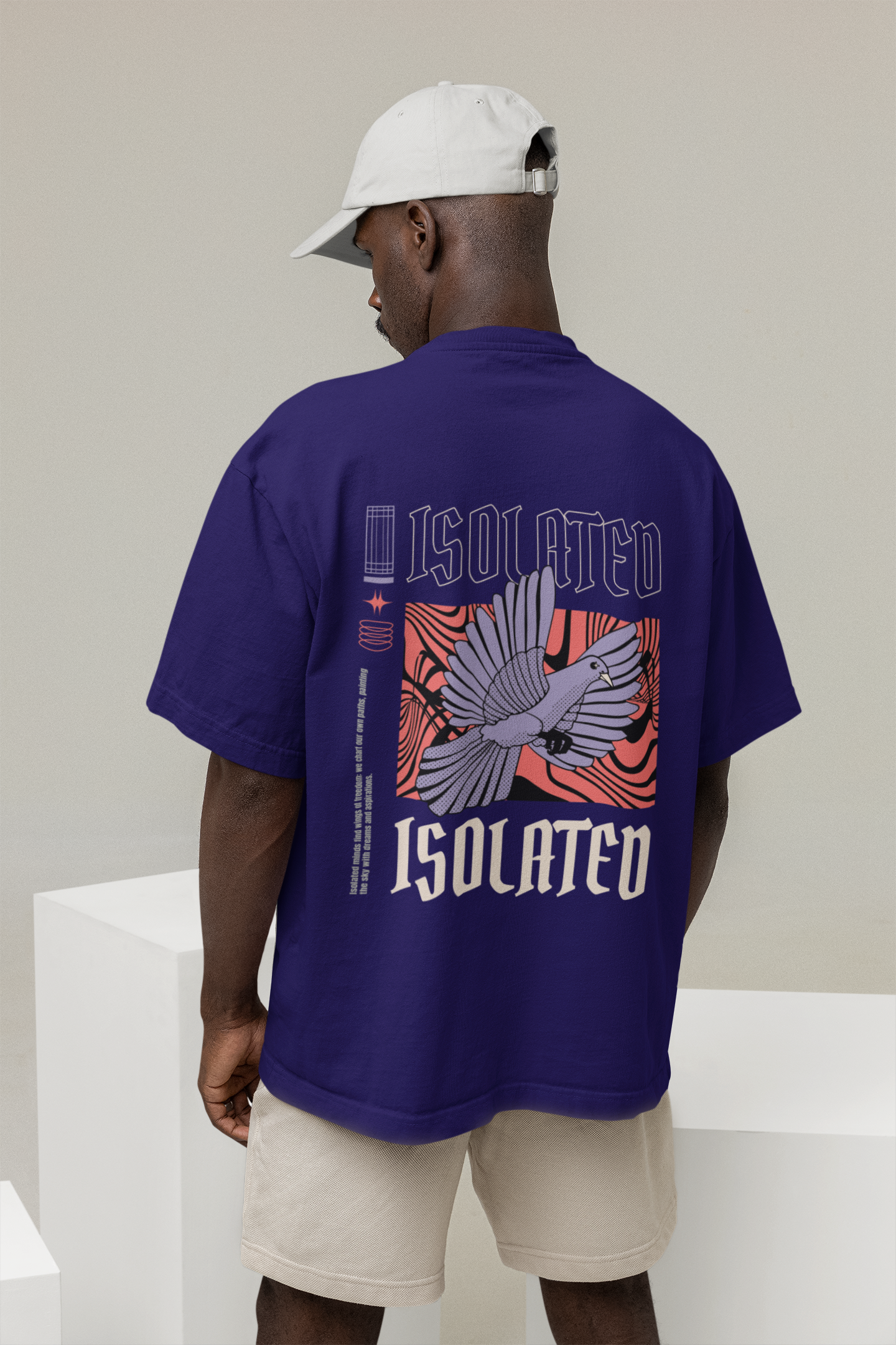 OVERSIZED TSHIRTS ROYAL BLUE: ISOLATED