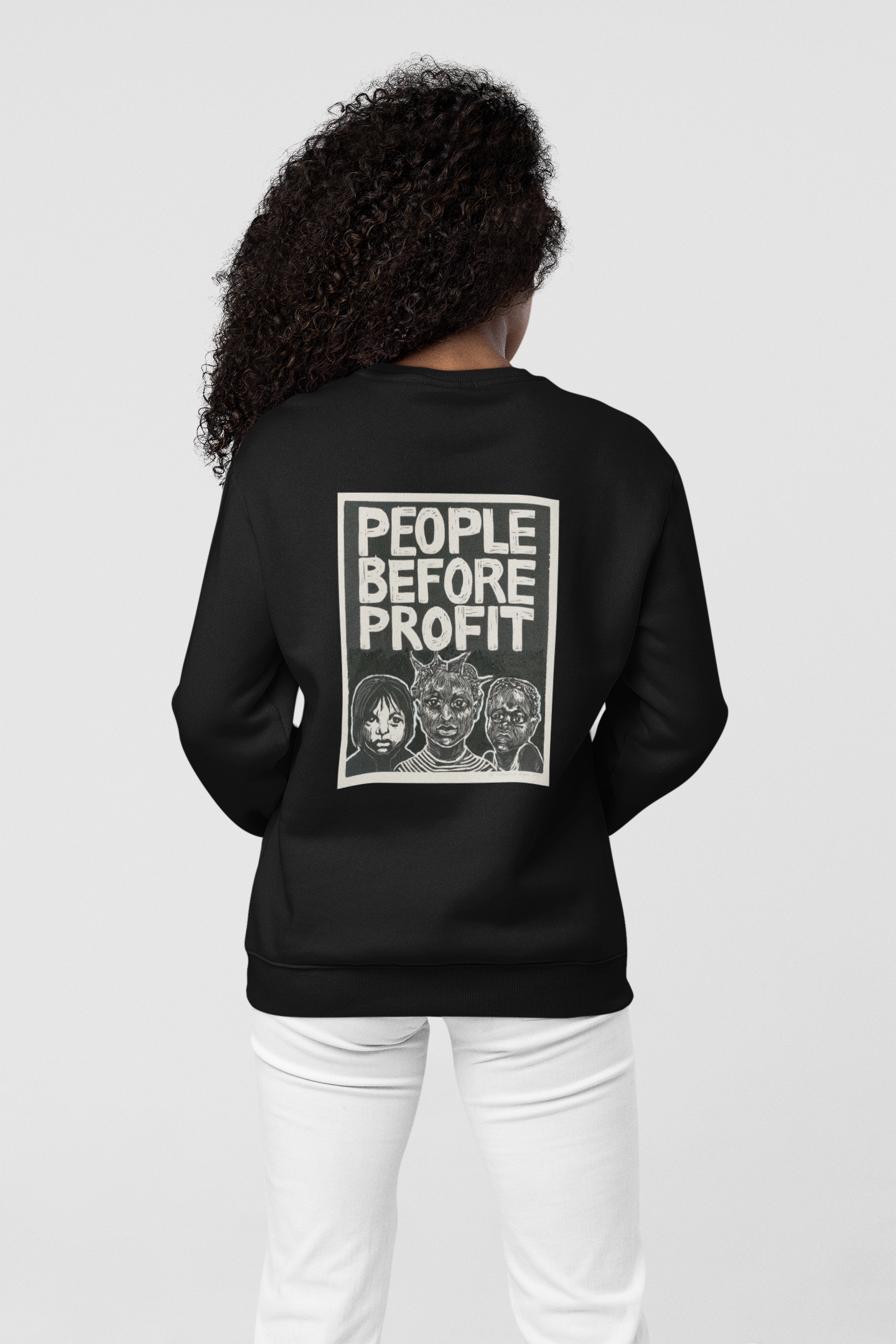 STICHED OVERSIZED : PEOPLE BEFORE PROFIT