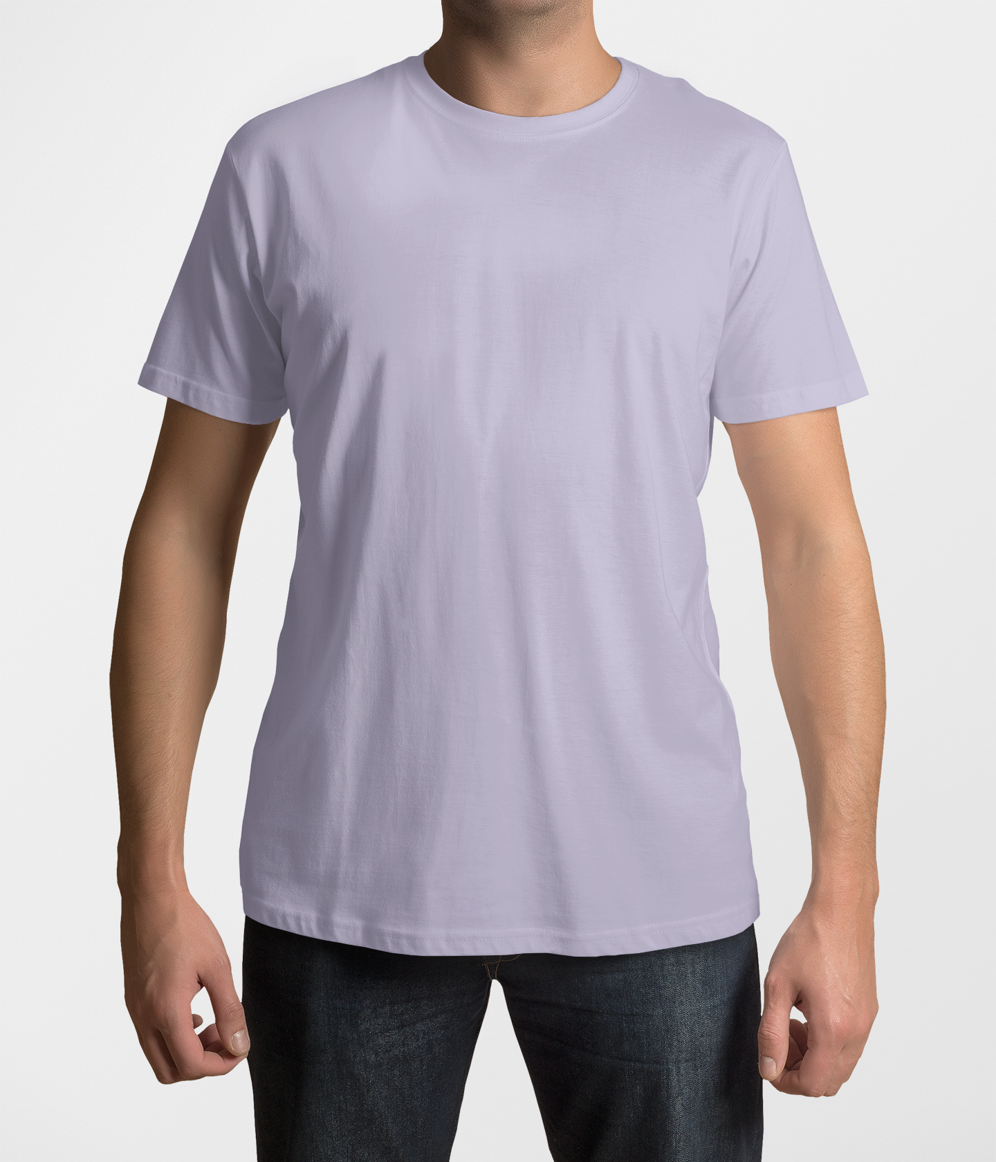 MEN'S T-SHIRT LAVENDER: SOLIDS