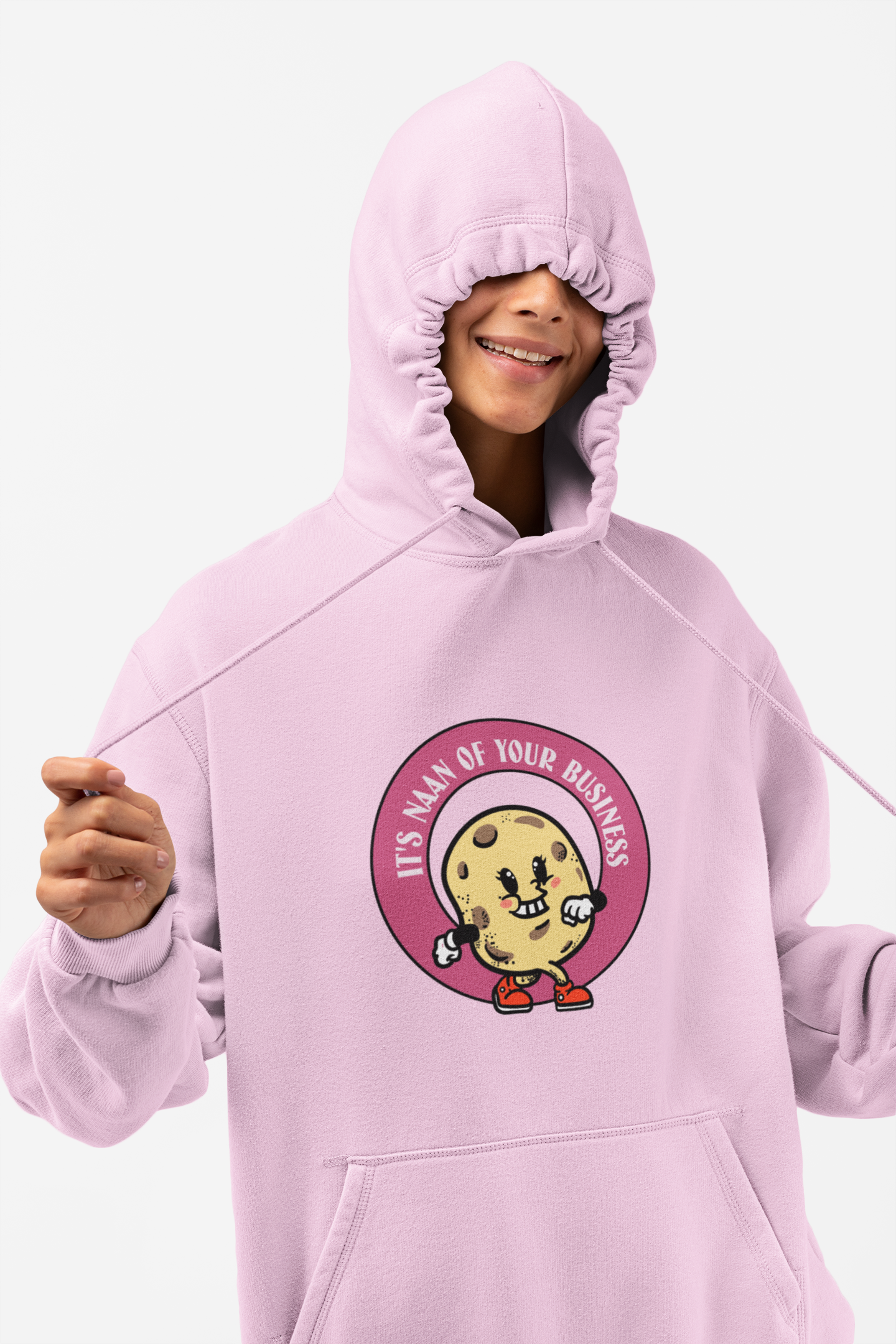 HOODIE BABY PINK: IT'S NAAN YOUR BUSINESS