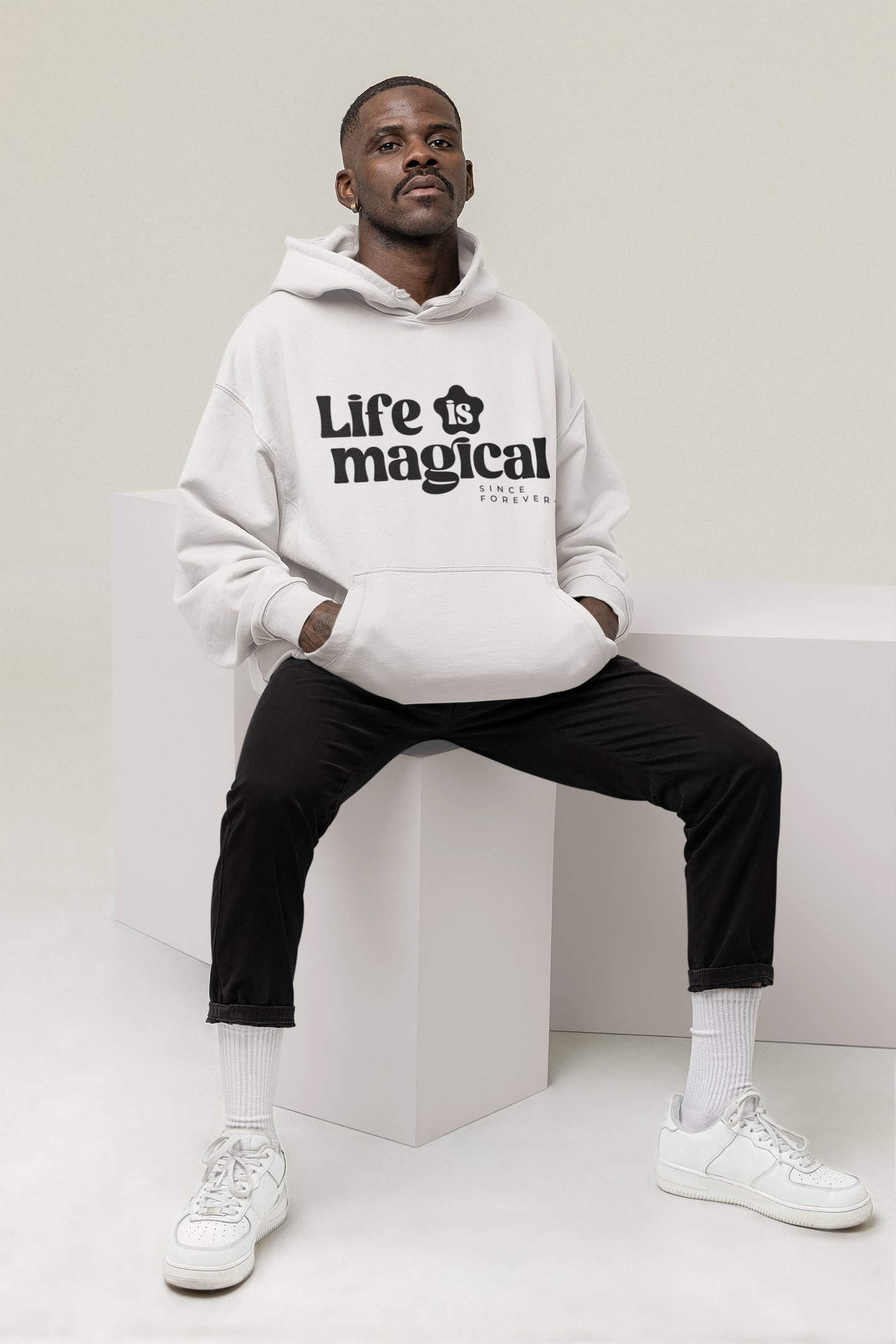 MAGICAL : OVERSIZED HOODIES - WHITE