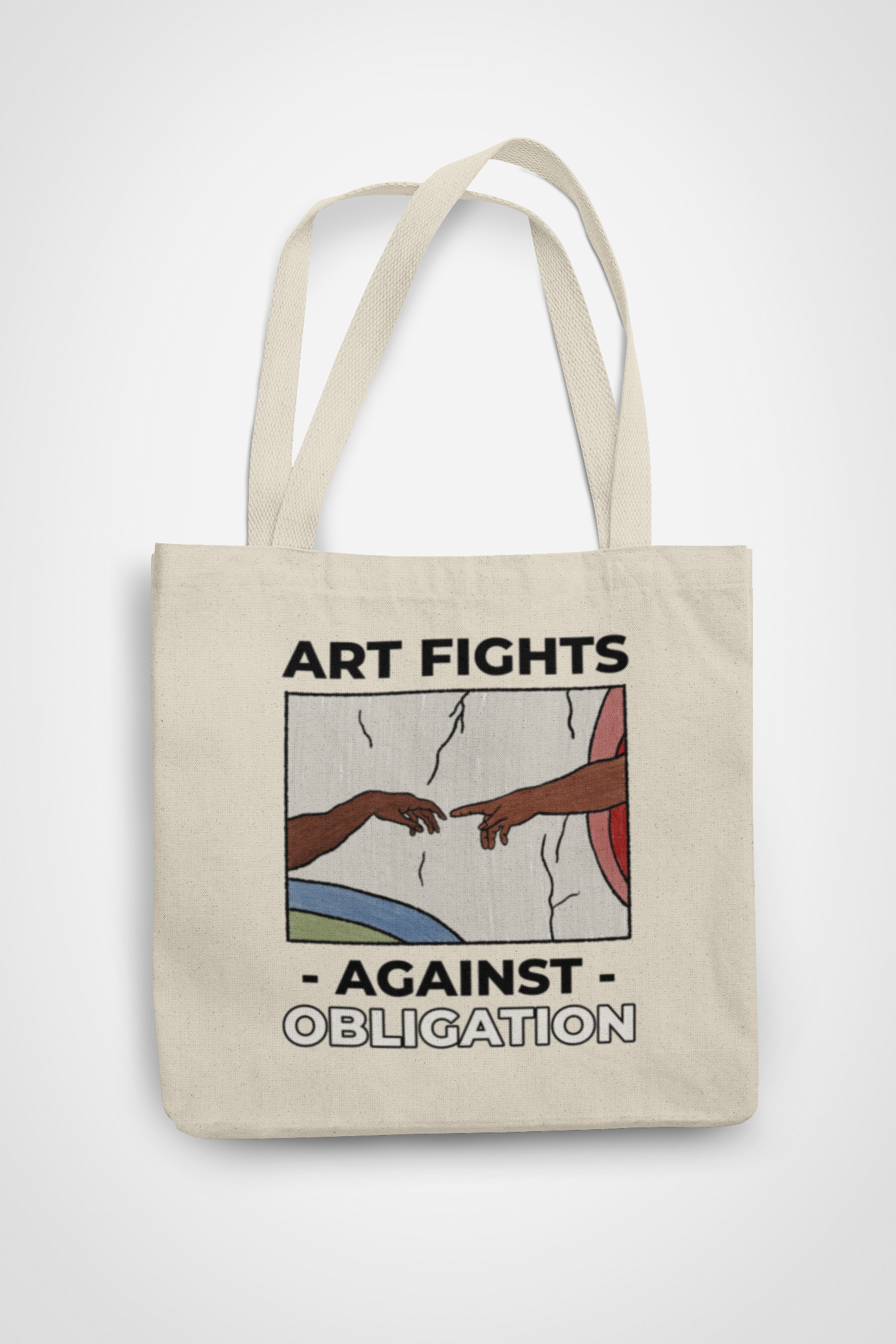 Zipped Tote Bag - Art Fights
