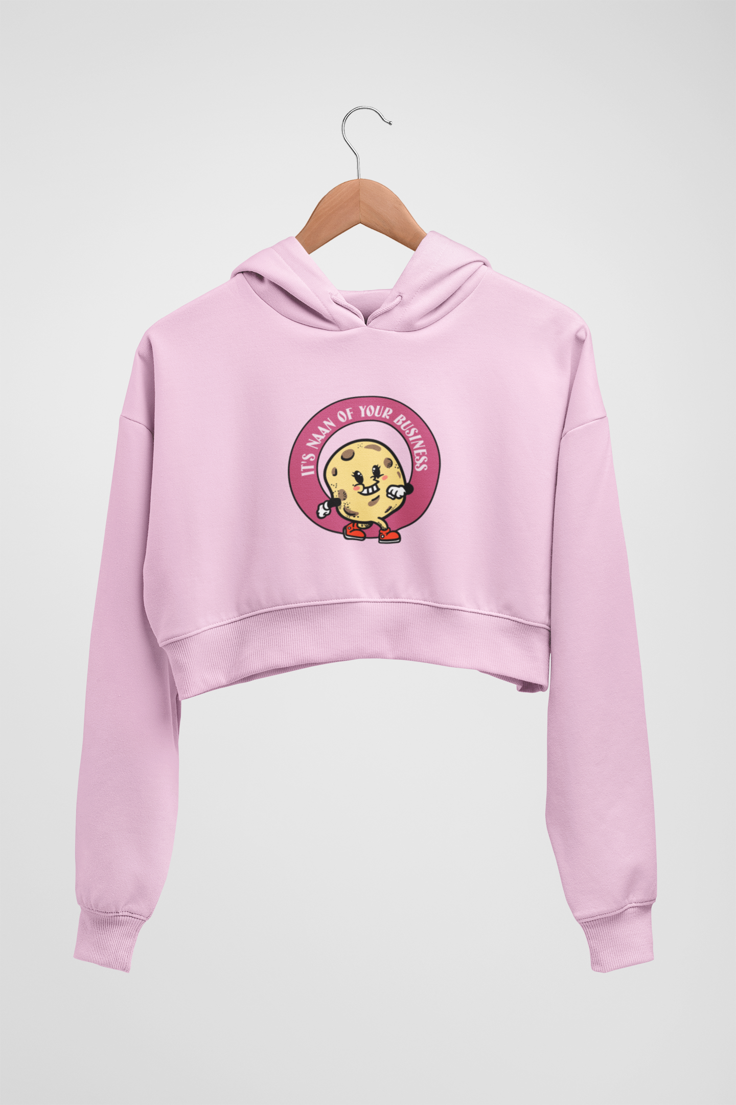 CROP HOODIES PINK x IT'S NAAN OF YOUR BUSSINESS