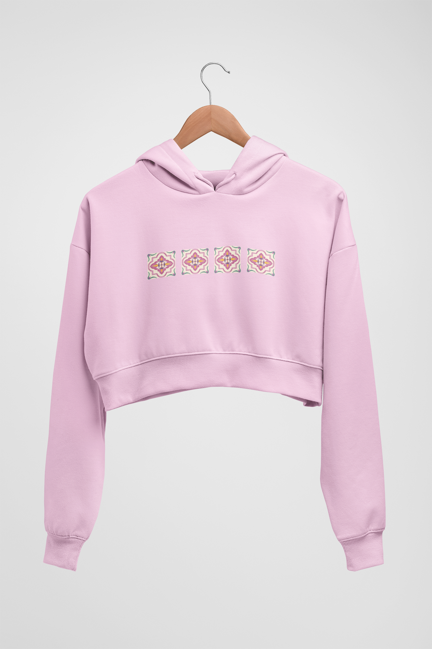 CROP HOODIES PINK x DESIGN