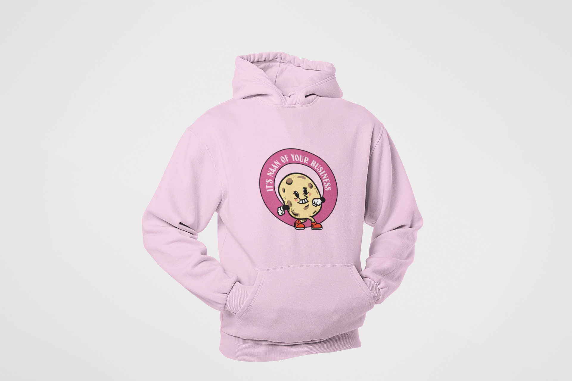 HOODIE BABY PINK: IT'S NAAN YOUR BUSINESS