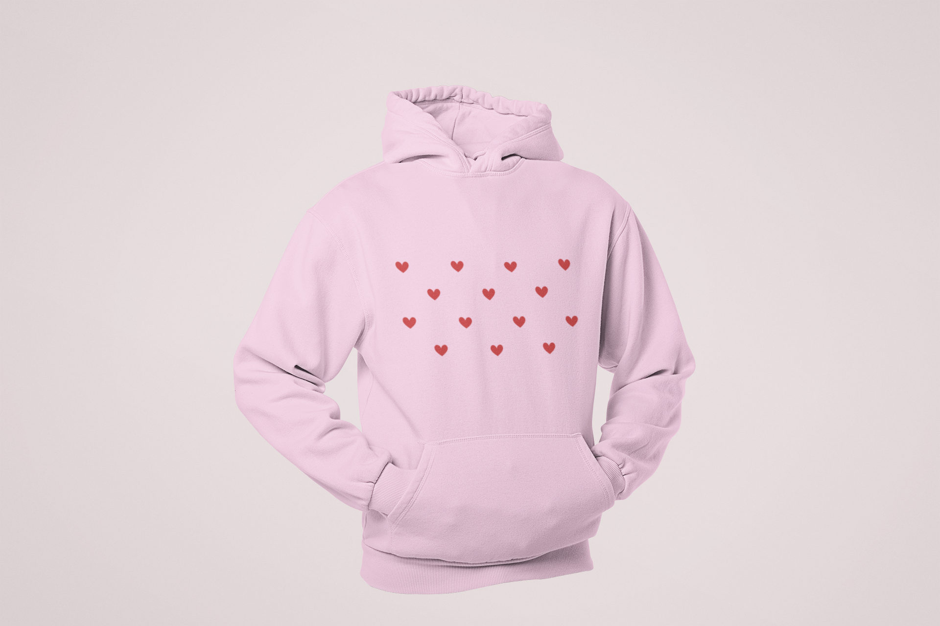 HOODIE PINK: LITTLE HEARTS