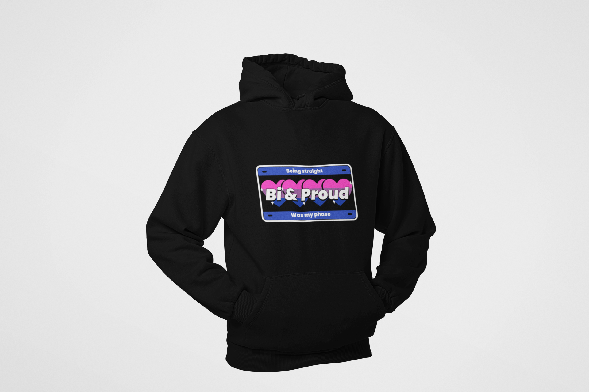 HOODIE BLACK: BI & PROUD