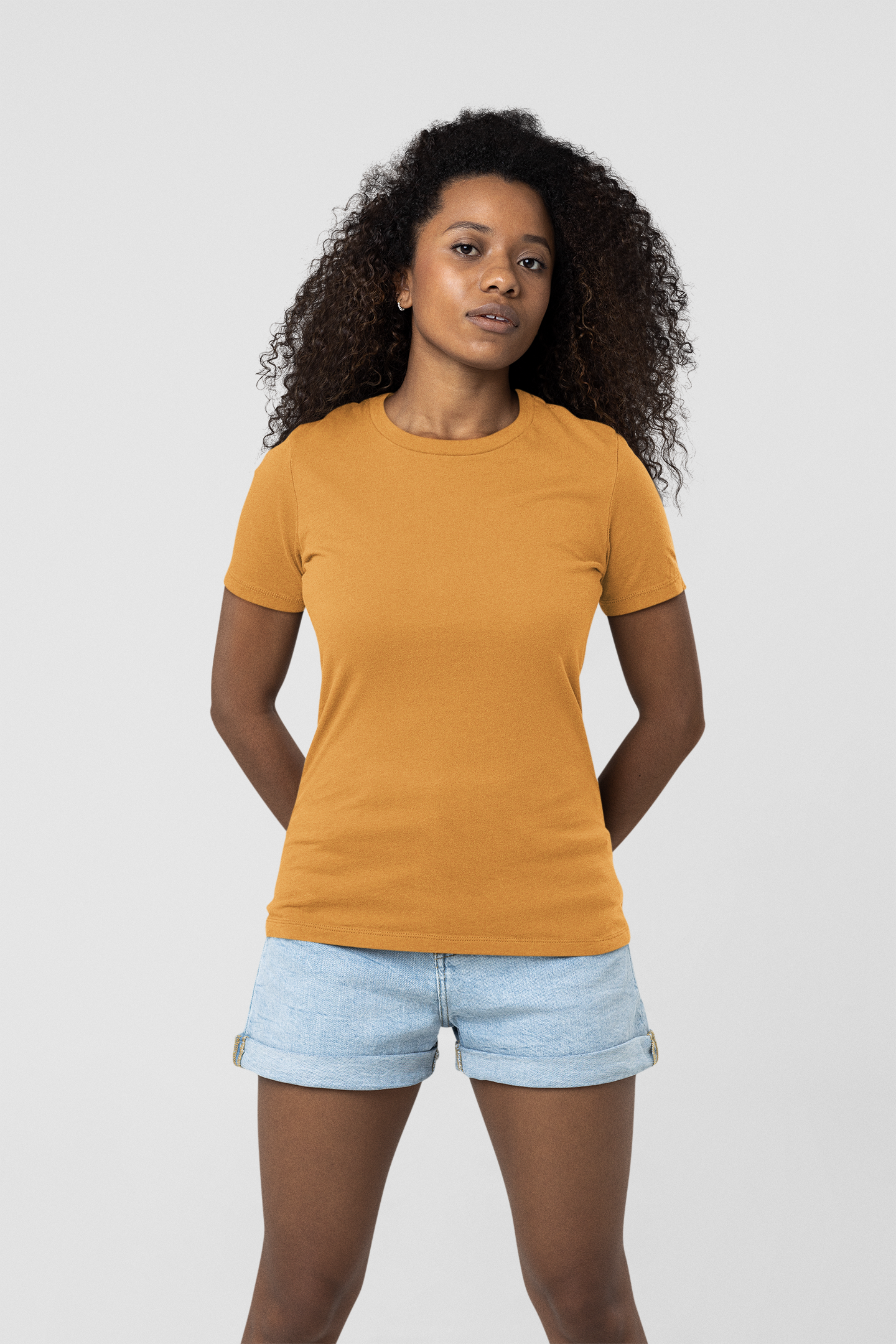 WOMEN'S T-SHIRT GOLDEN YELLOW : SOLIDS