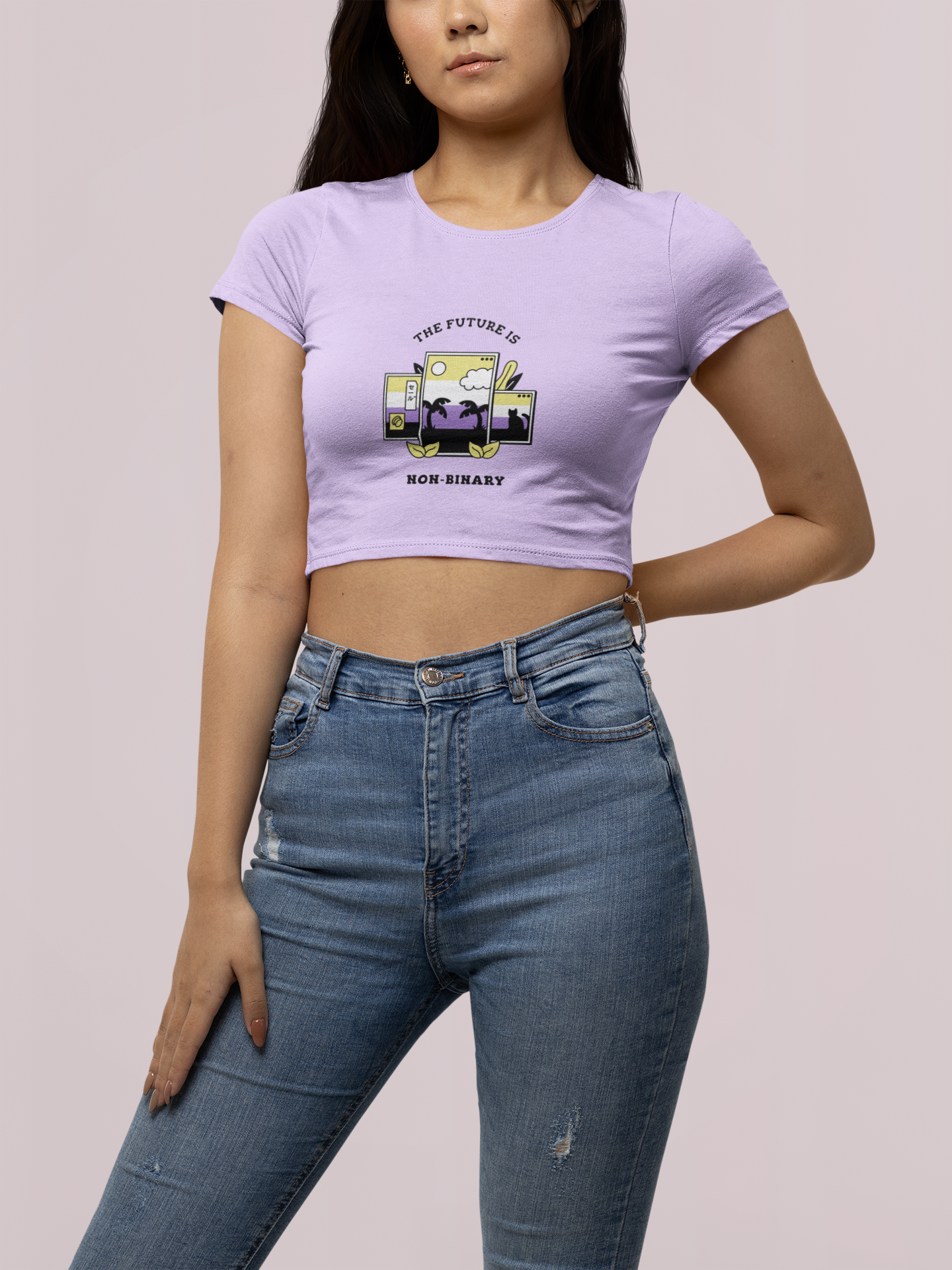 CROP TOP LAVENDER: NON BINARY