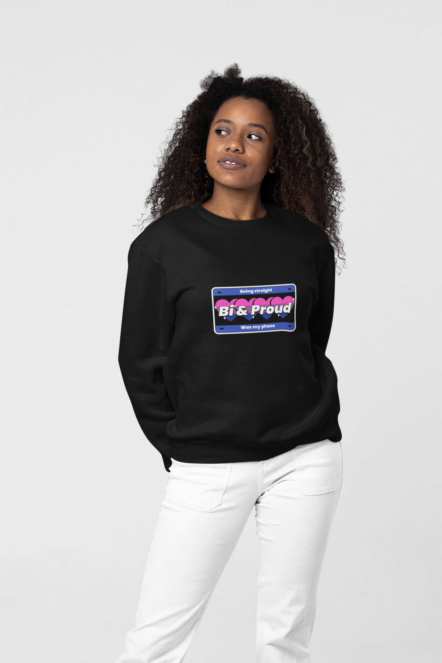 SWEATSHIRTS BLACK: BI & PROUD