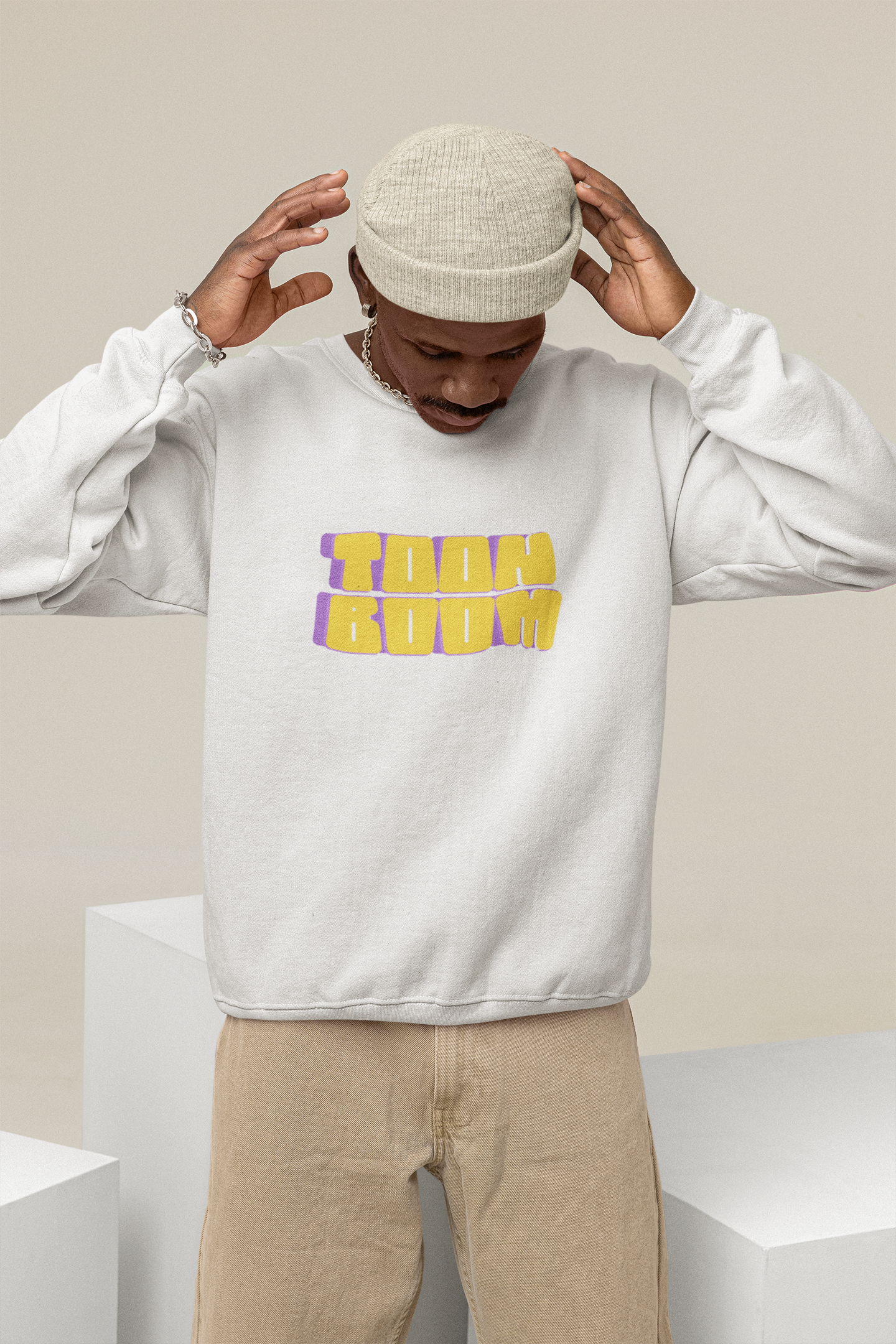 SWEATSHIRTS WHITE: TOOM BOOM