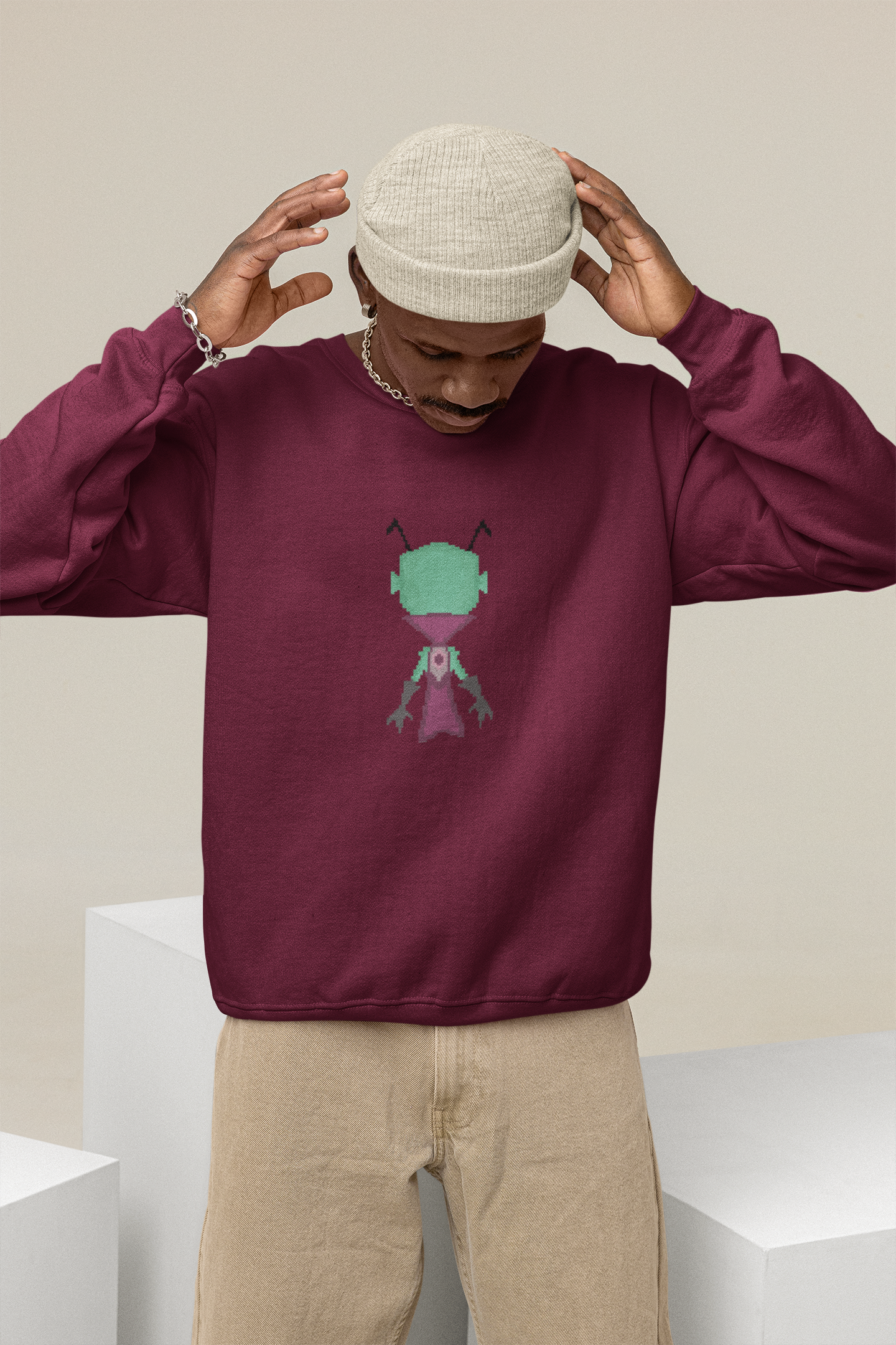 SWEATSHIRTS MAROON: ALIEN