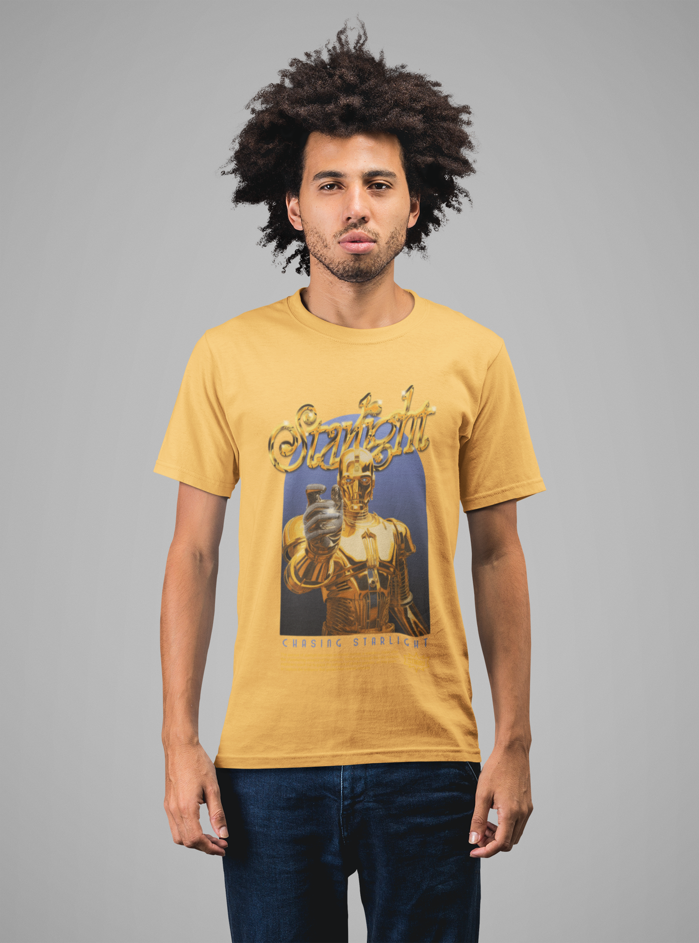 MEN'S T-SHIRT YELLOW: STRAIGHT