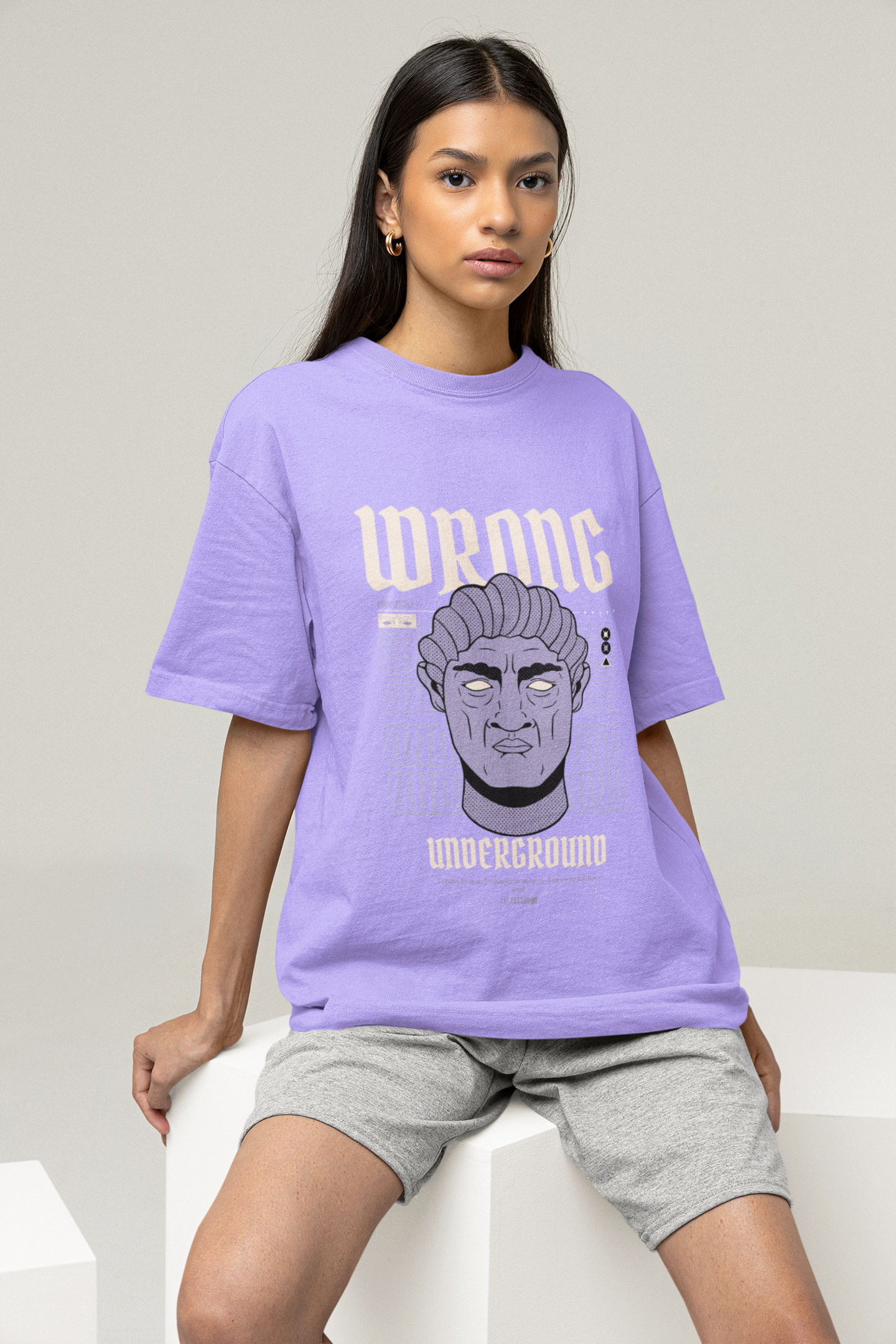 OVERSIZED TSHIRTS LAVENDER: WRONG UNDERGROUND