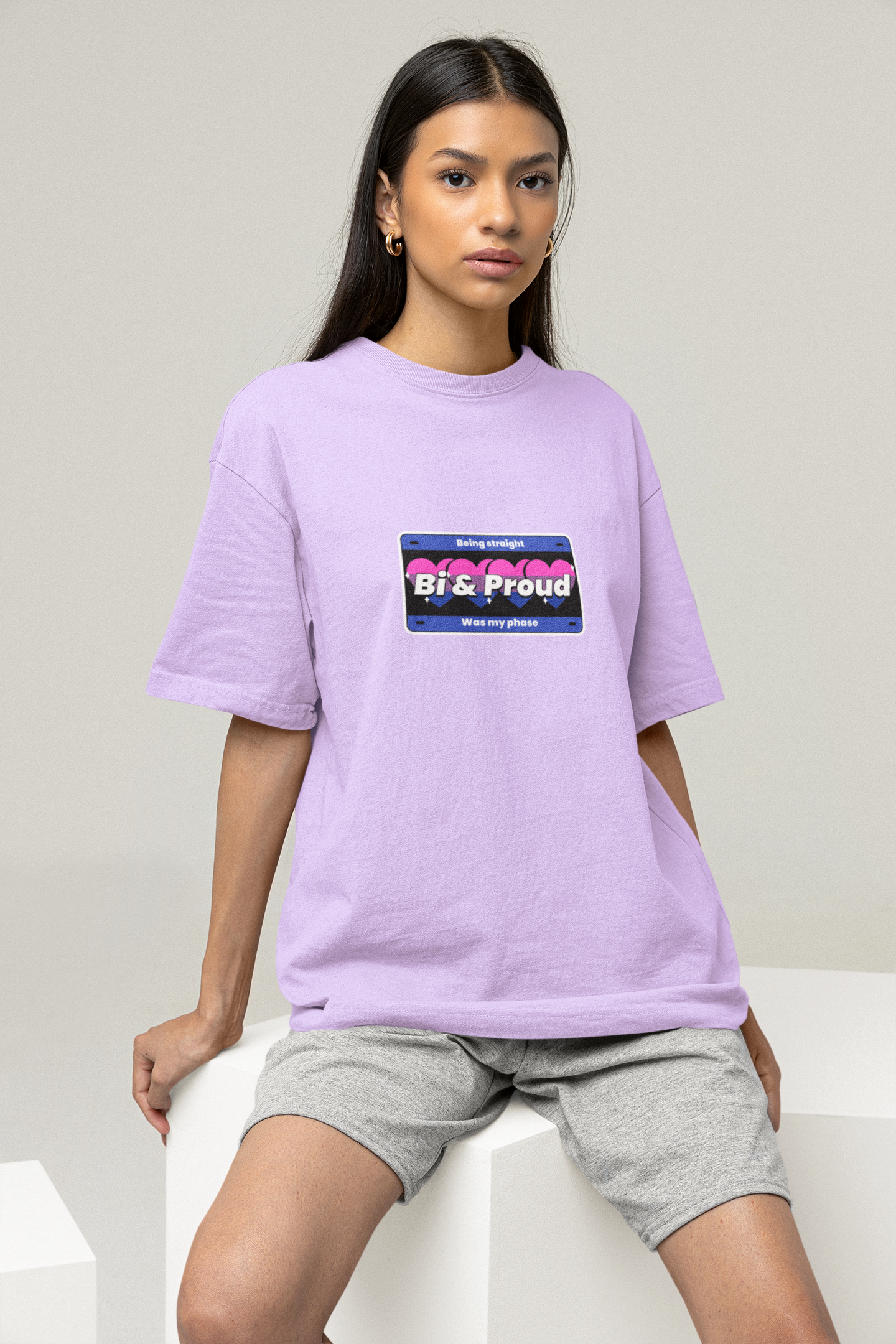 OVERSIZED TSHIRTS LAVENDER: BI & PROUD